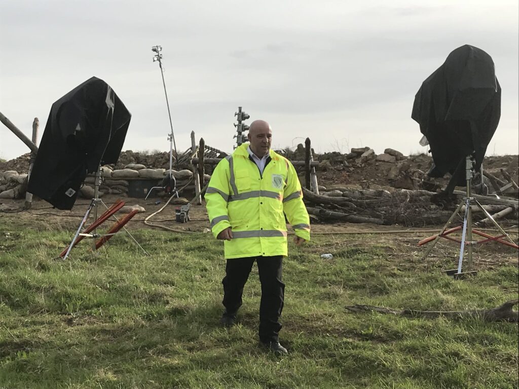MW Global Security officer providing film set security during location filming